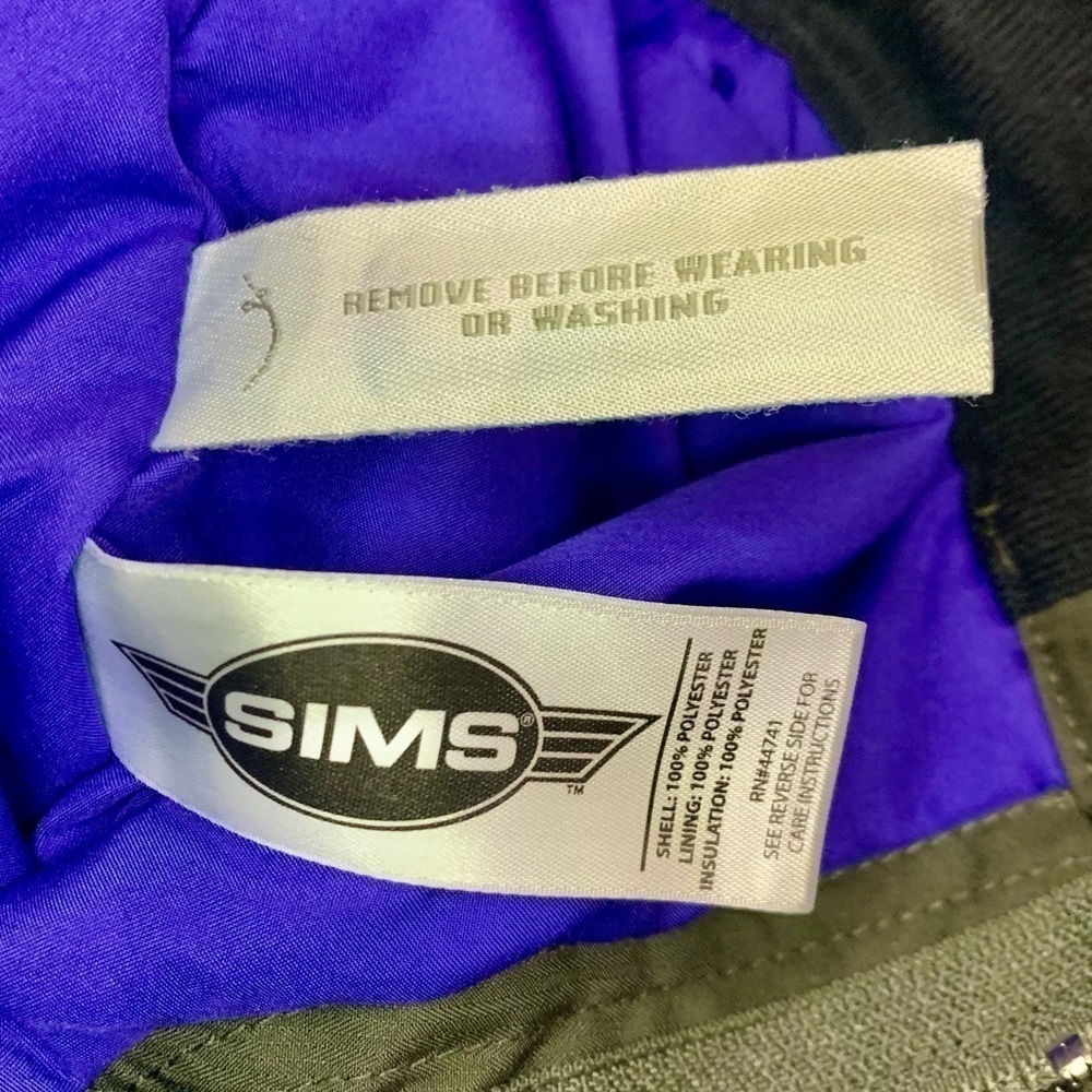 Sims Snowboarding Pants XS Charcoal Grey Blue Lining Pockets Boot Cut EUC - Picture 6 of 12